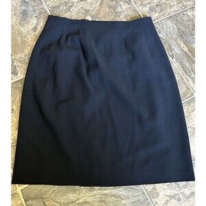Women's Griffith Gray For St John Black Wool Skirt Size 12